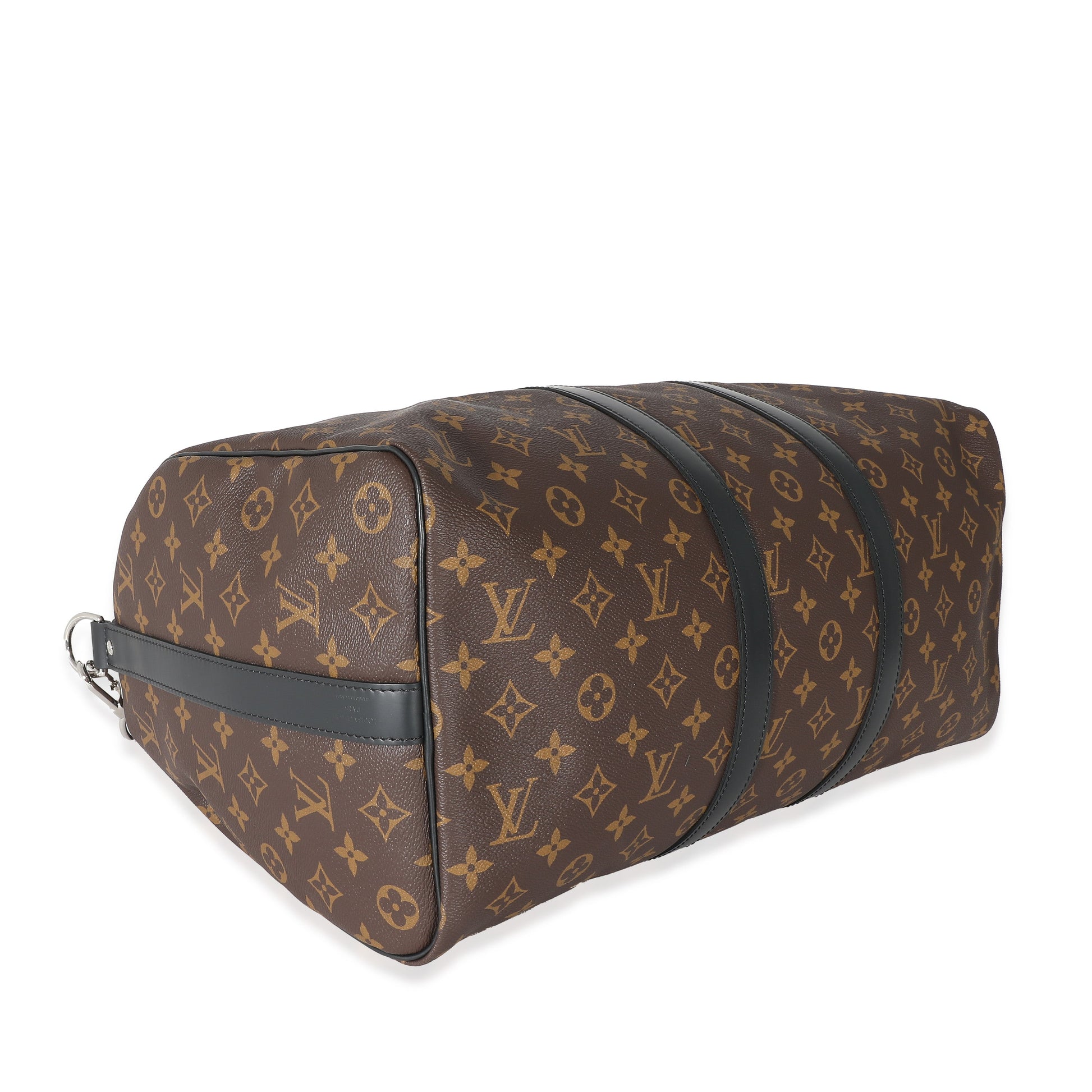 Louis Vuitton Macassar Keepall Bandoulière 45 Monogram Canvas Handbag