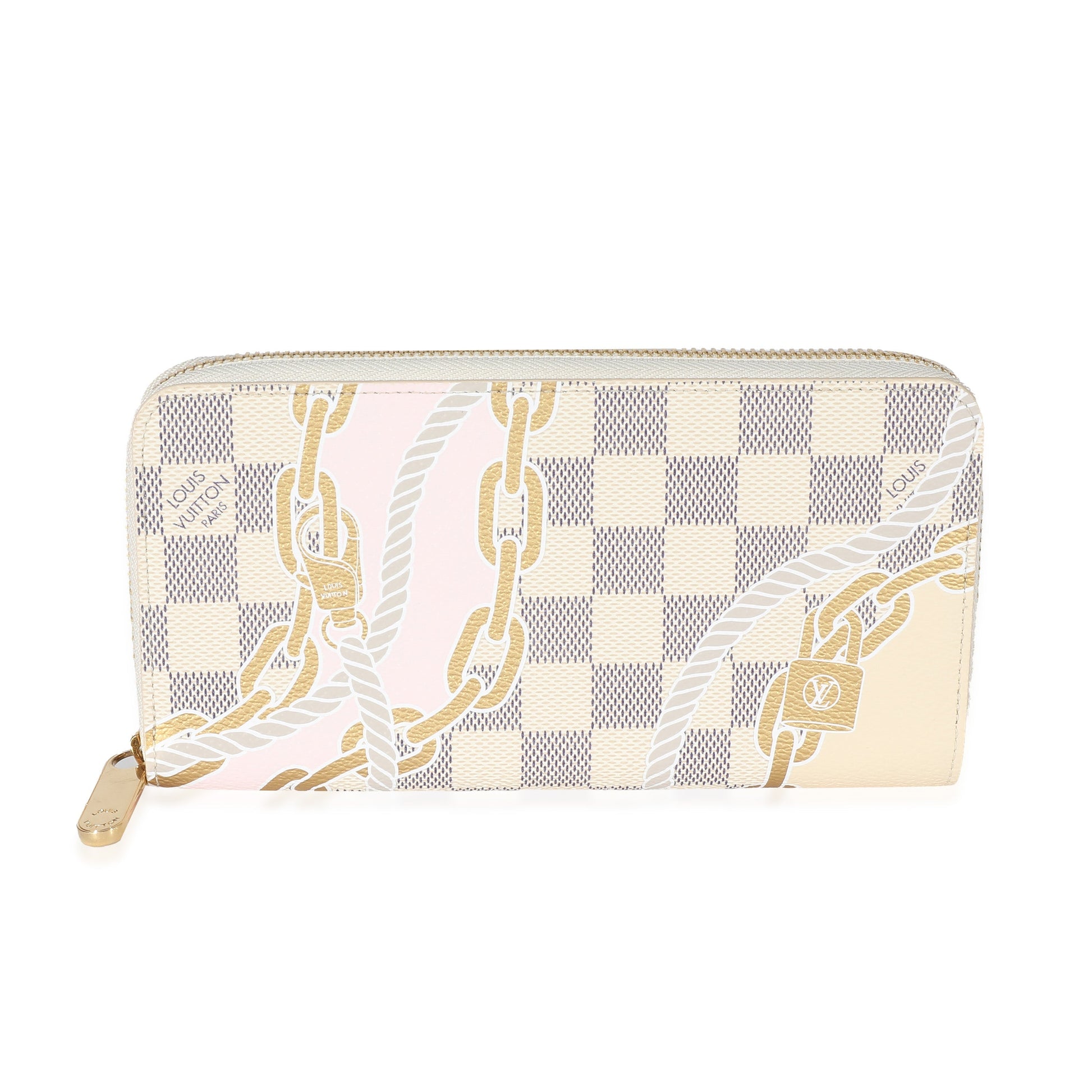Louis Vuitton Damier Azur Nautical Zippy Canvas Wallet Case