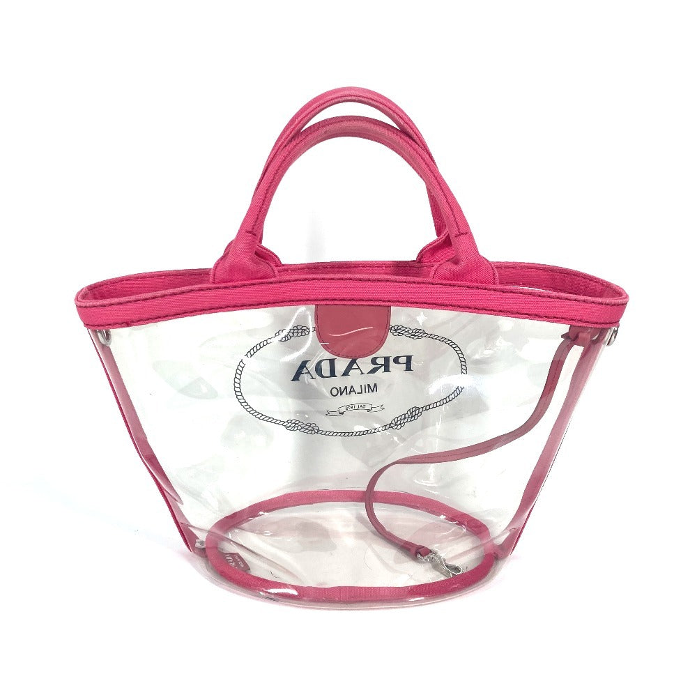 Tote Bag Plastics Beach Bag With Pouch Pink Logo
