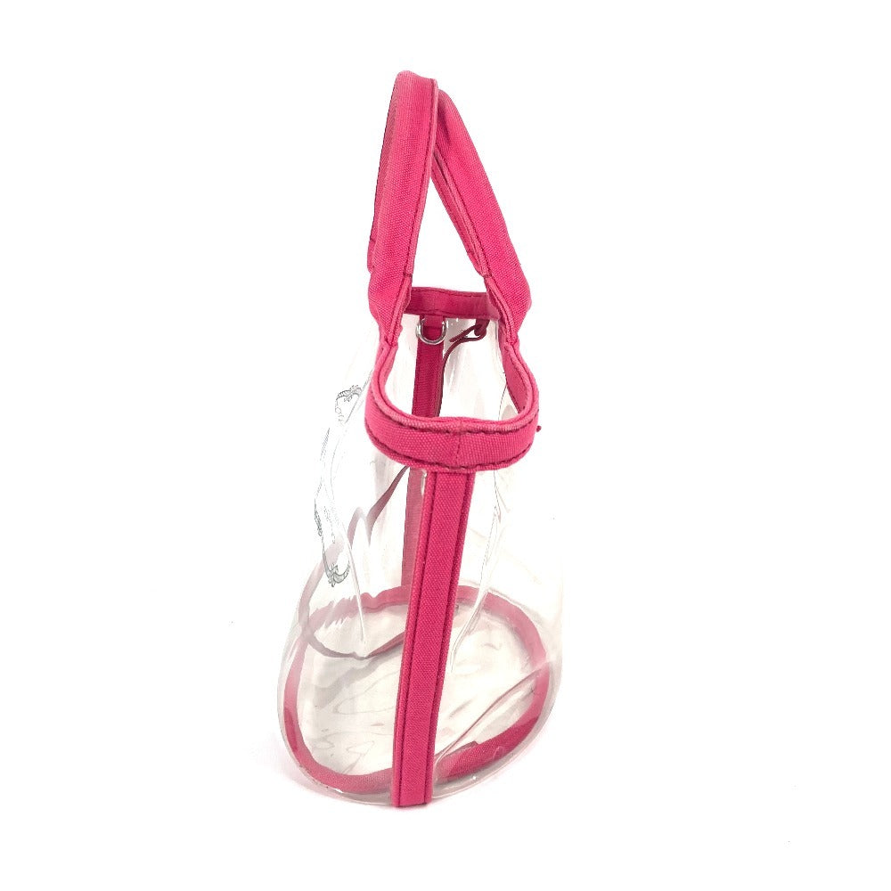 Tote Bag Plastics Beach Bag With Pouch Pink Logo