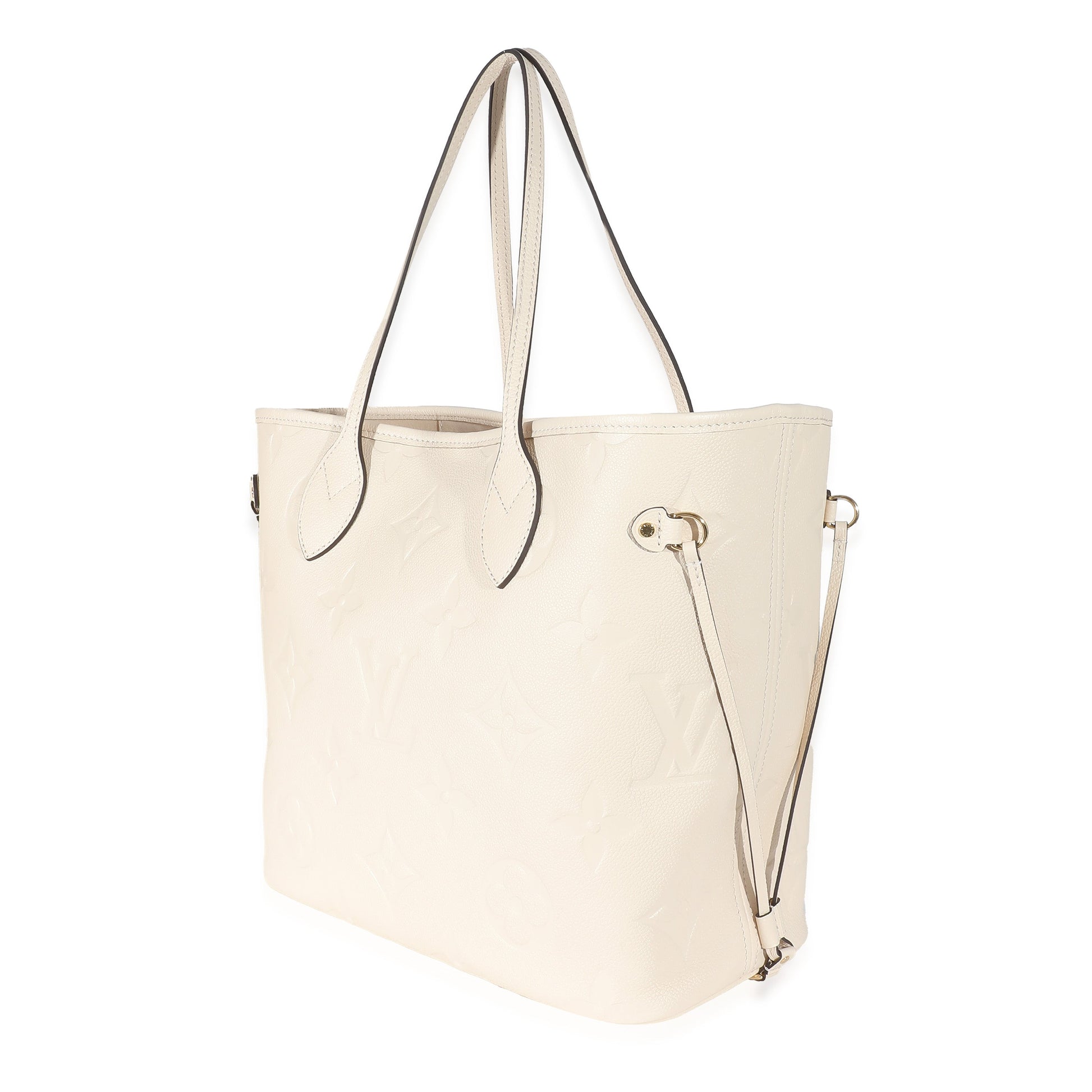 Louis Vuitton Crème Empreinte Neverfull MM Monogram Tote Bag