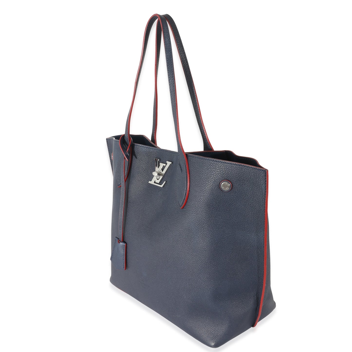 Louis Vuitton Marine Rouge Taurillon Lockme Cabas Tote Bag