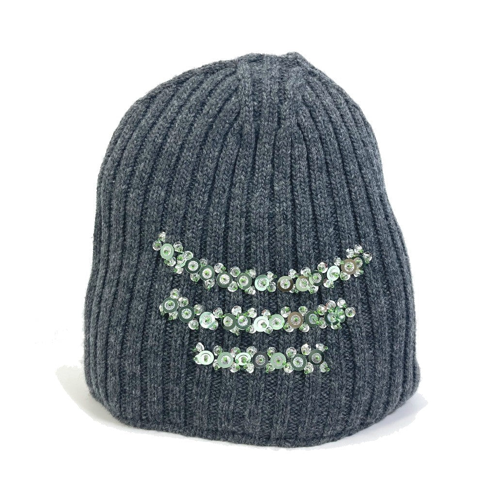 Knit Hat Wool Gray Apparel Sequin Women Travel Bag