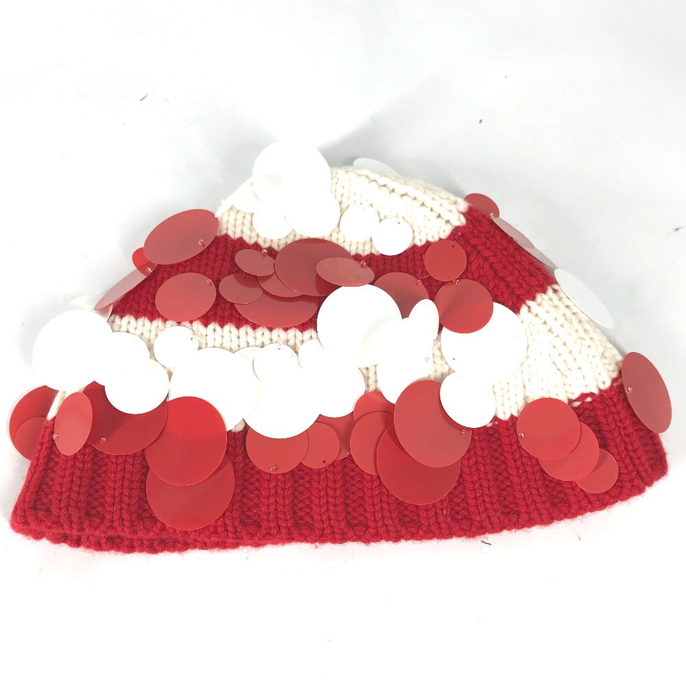Knit Hat Cashmere Sequin Women M Handbag Red Travel Bag