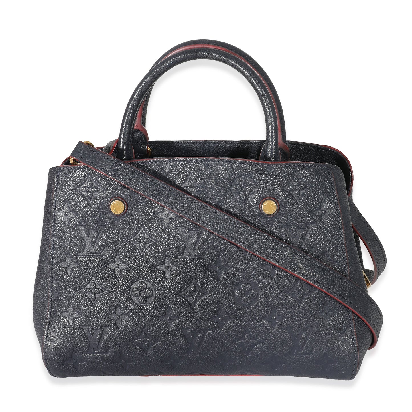 Louis Vuitton Marine Rouge Empreinte Montaigne BB Monogram Handbag