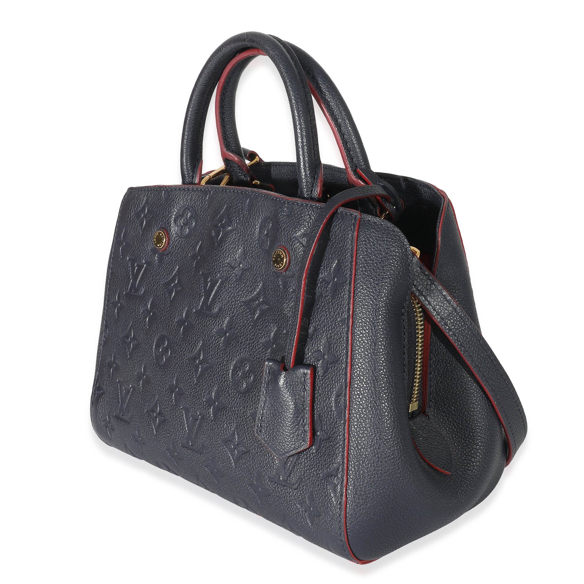Louis Vuitton Marine Rouge Empreinte Montaigne BB Monogram Handbag