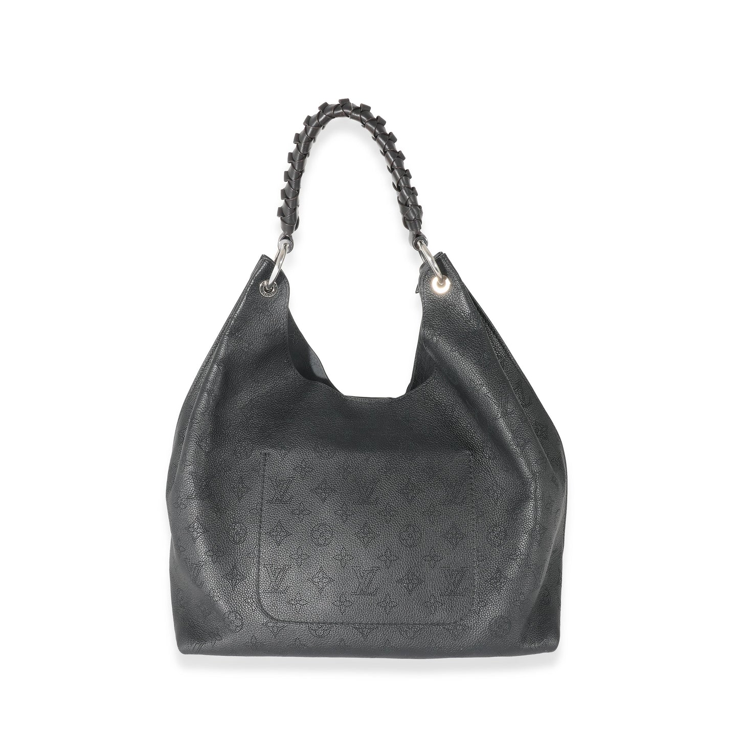 Louis Vuitton Mahina Carmel Monogram Black Shoulder Bag Carmel Hobo