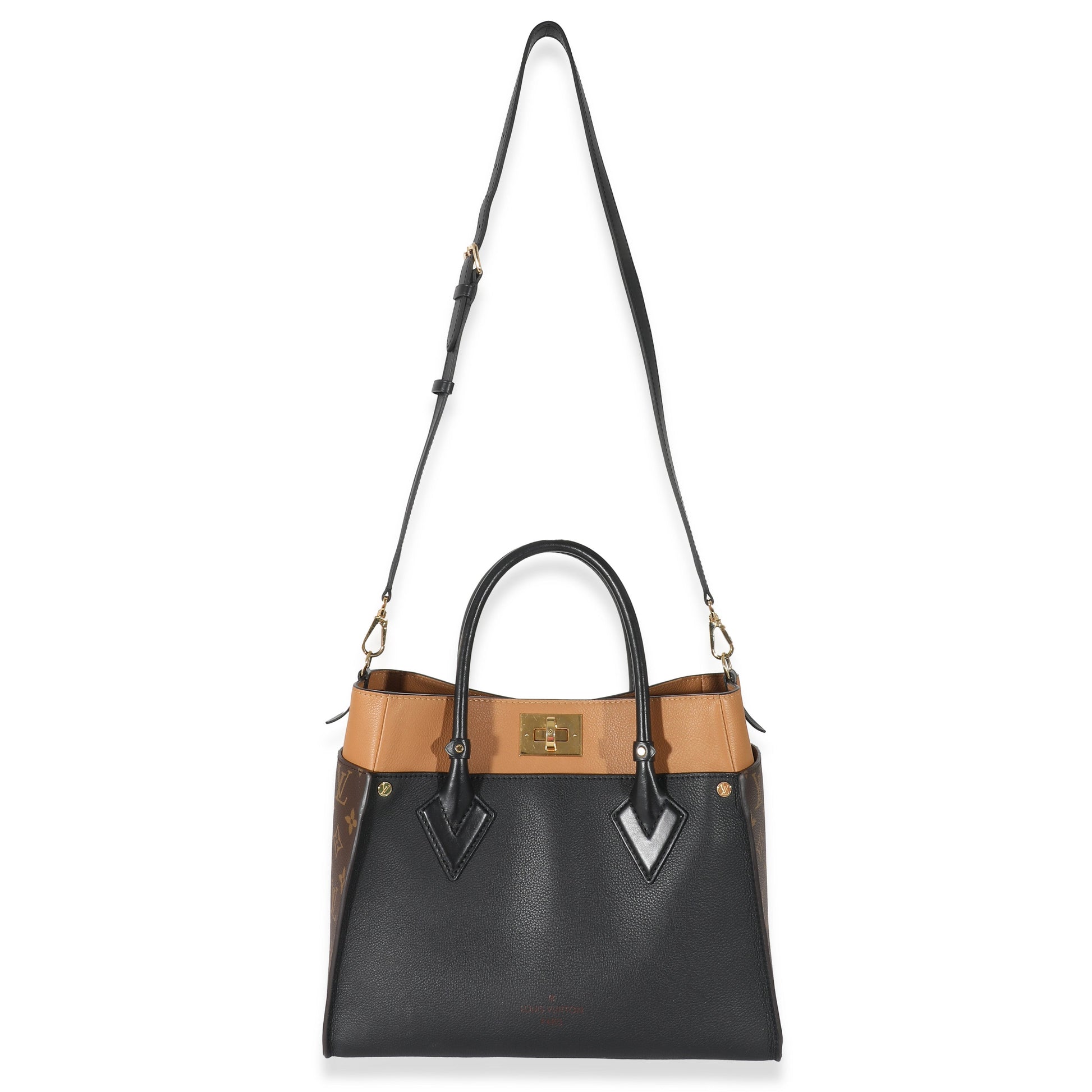 Louis Vuitton On My Side MM Monogram Calfskin Black Handbag