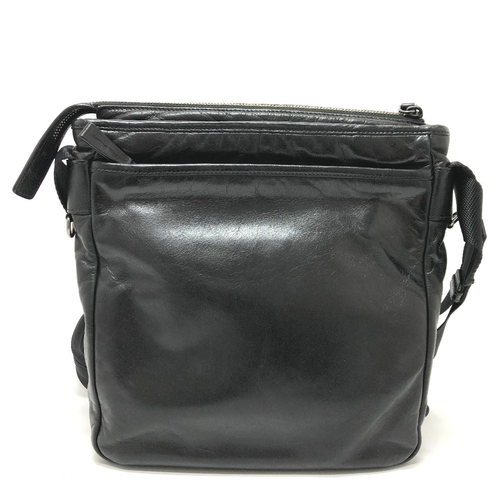 Shoulder Bag Messenger Mens Leather Black