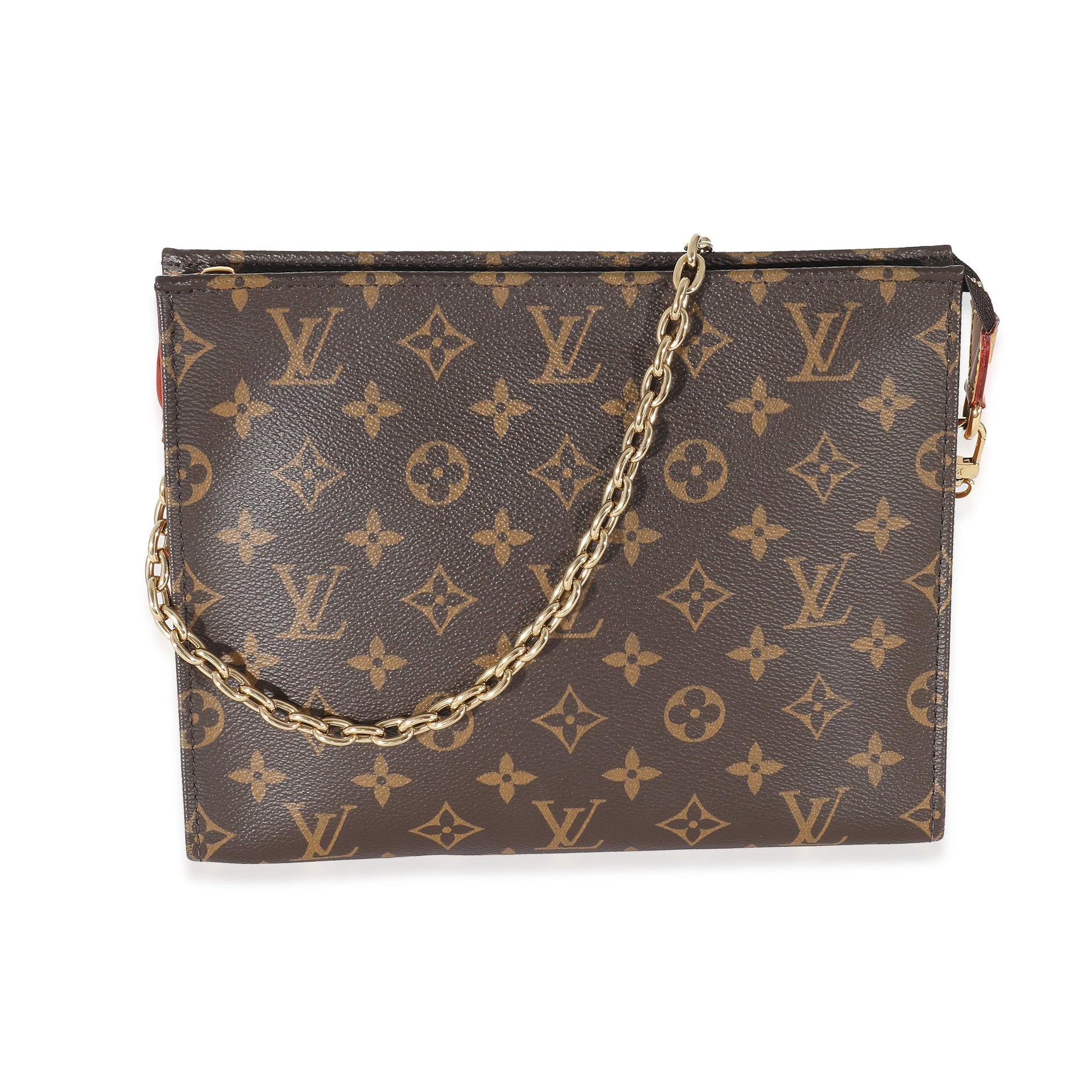 Louis Vuitton Toiletry Pouch On Monogram Canvas Chain Handbag