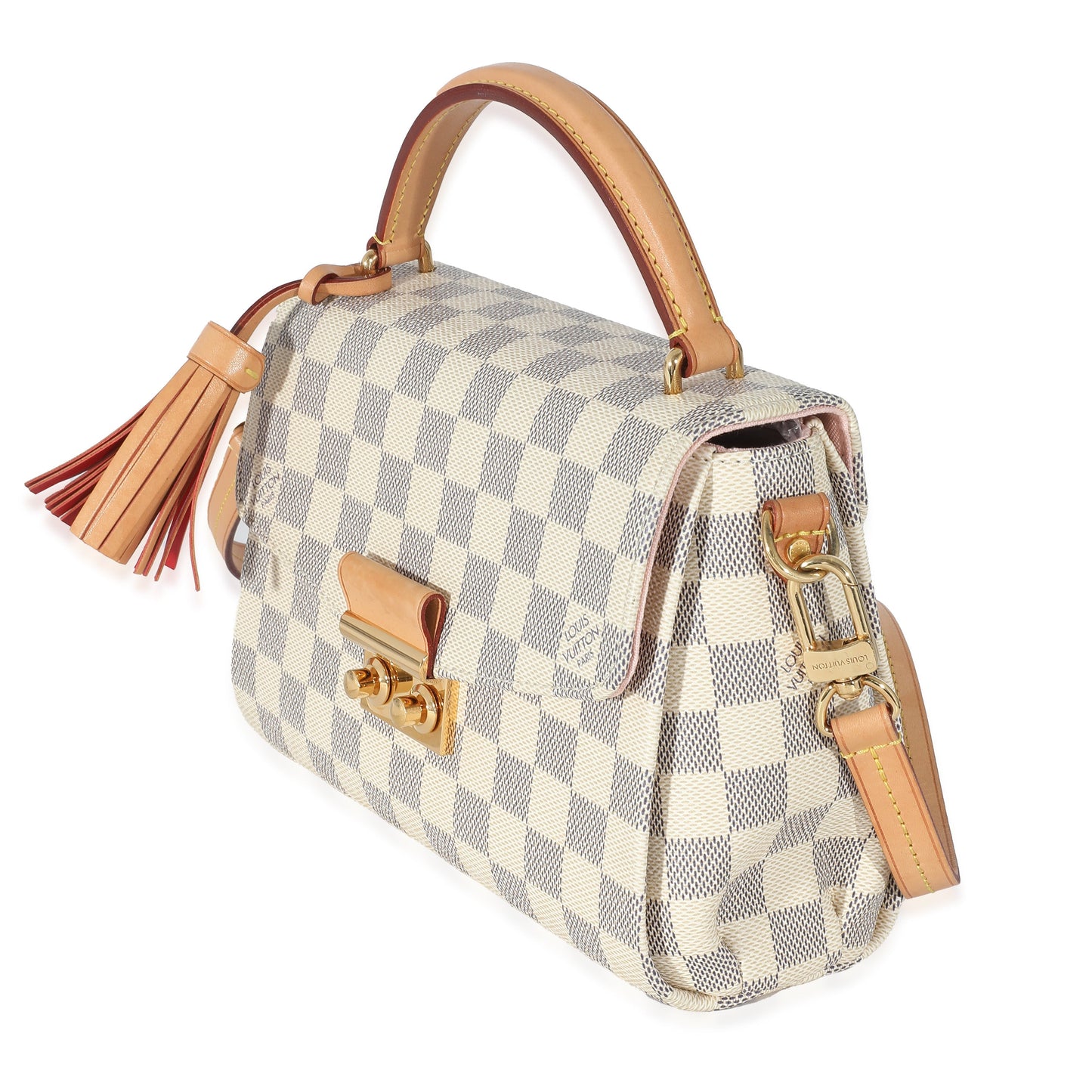 Louis Vuitton Damier Azur Croisette Canvas Handbag Canvas Croisette