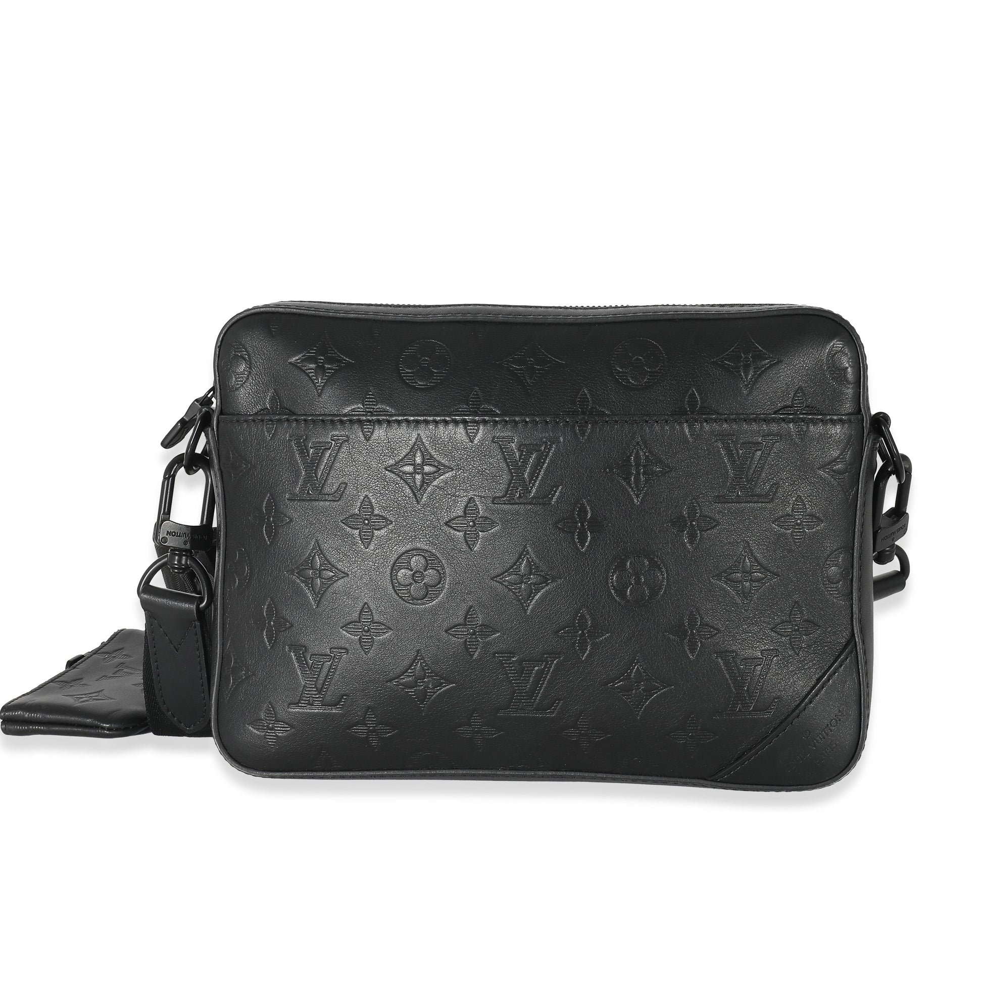 Louis Vuitton Shadow Duo Messenger Monogram Black Crossbody Bag