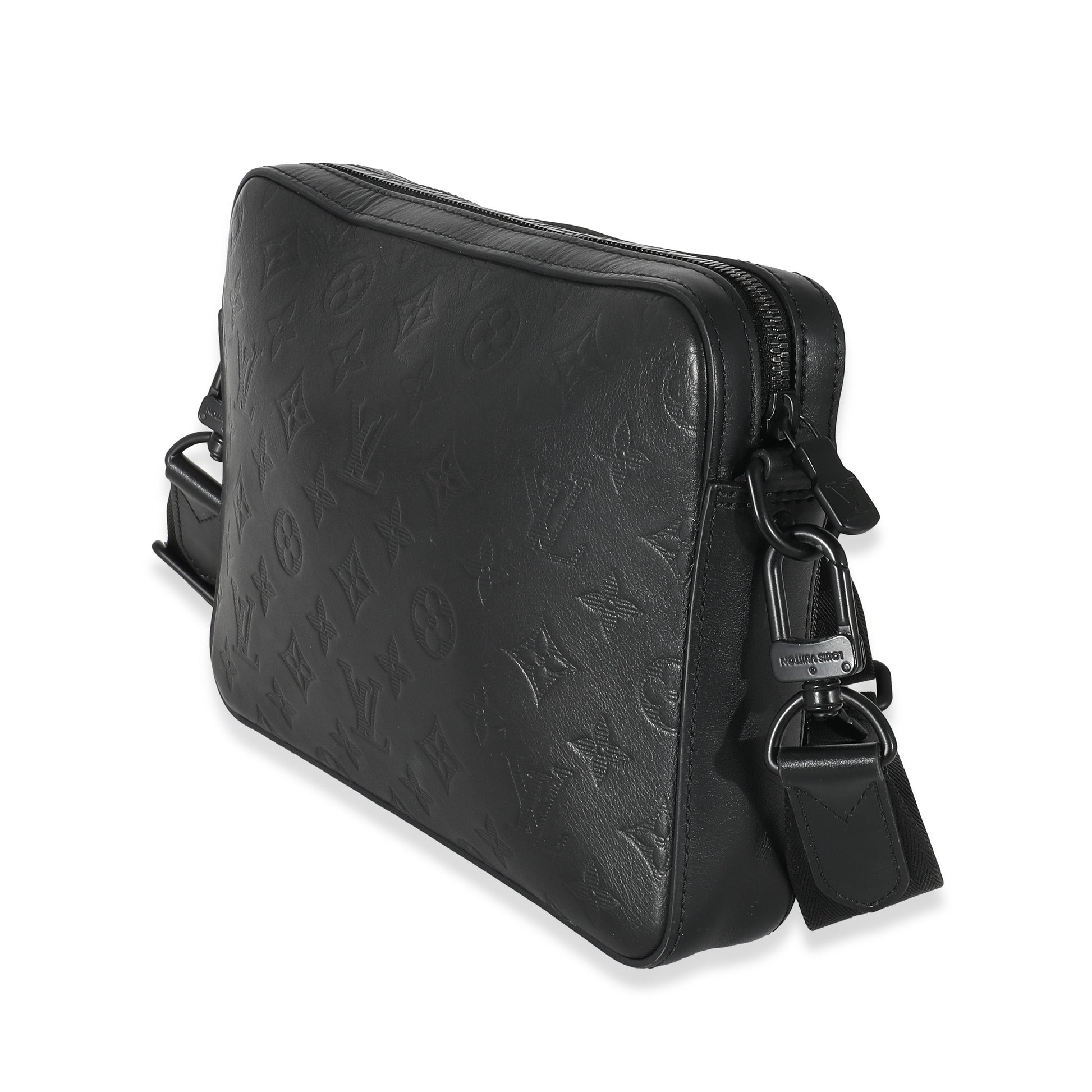 Louis Vuitton Shadow Duo Messenger Monogram Black Crossbody Bag