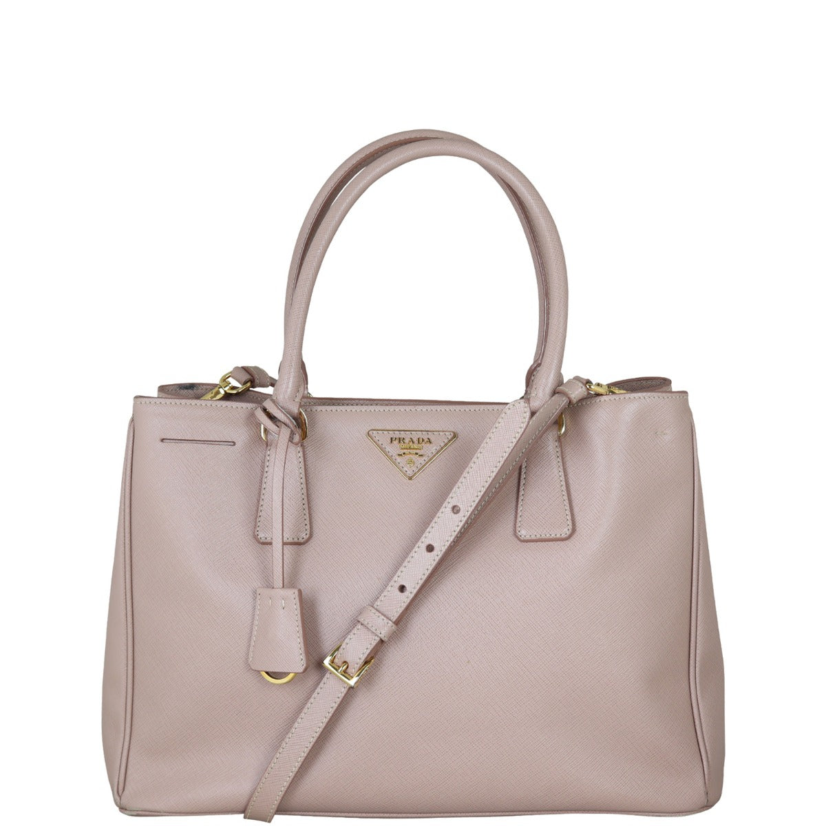 Prada Tote Bag Lux Tote 2 Saffiano Pink Medium