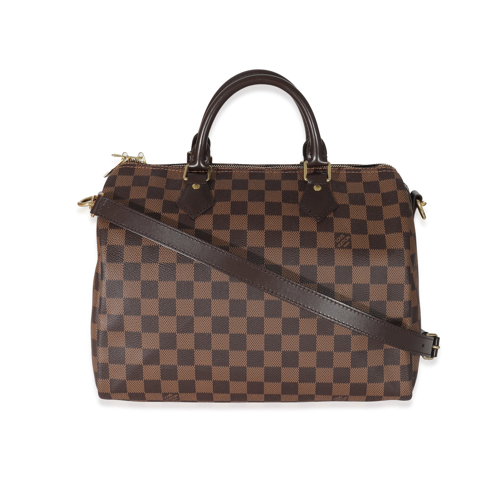 Louis Vuitton Damier Ebene Speedy Bandouliere 30 Canvas Handbag 5