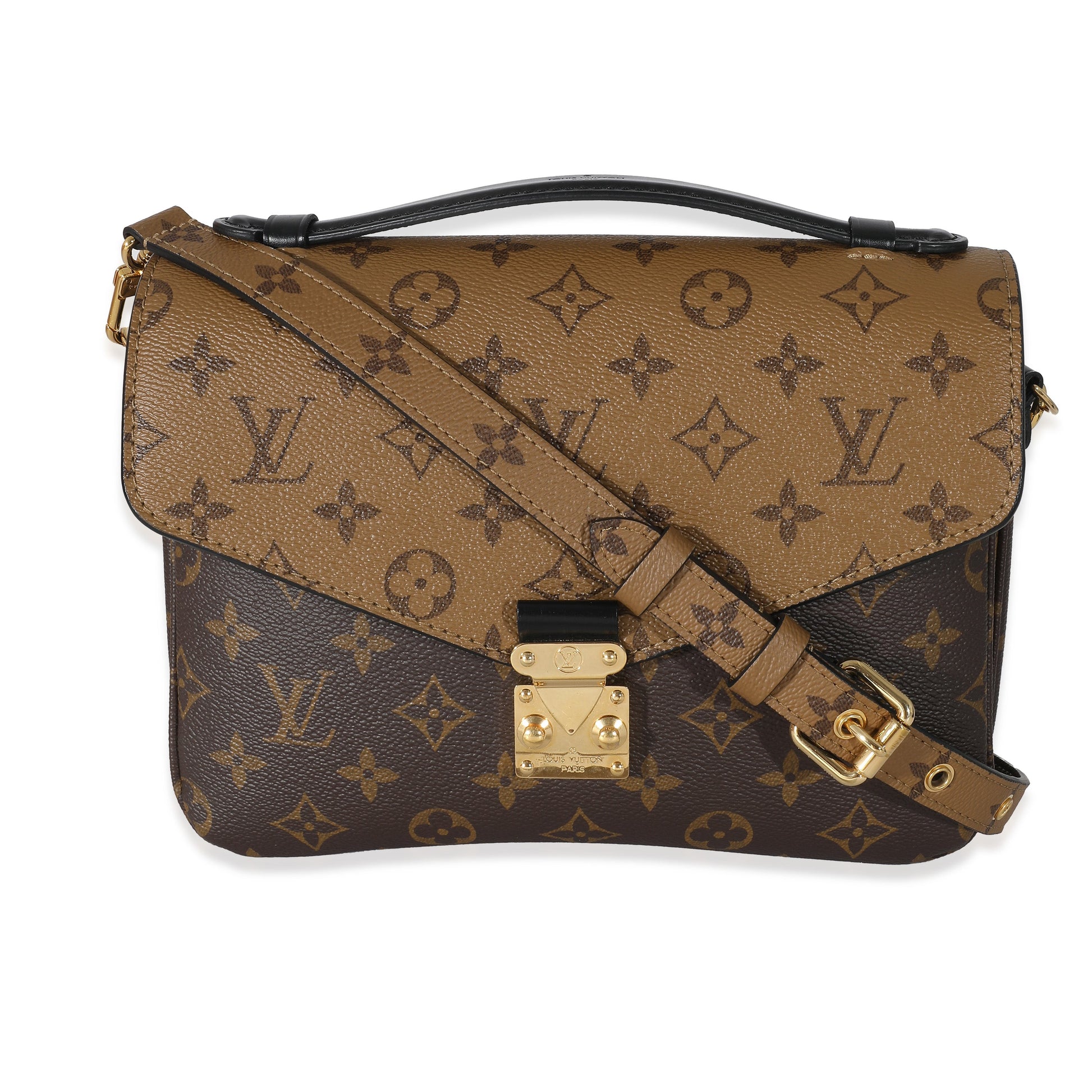 Louis Vuitton Reverse Pochette Metis Monogram Canvas Clutch Bag Pochette Metis