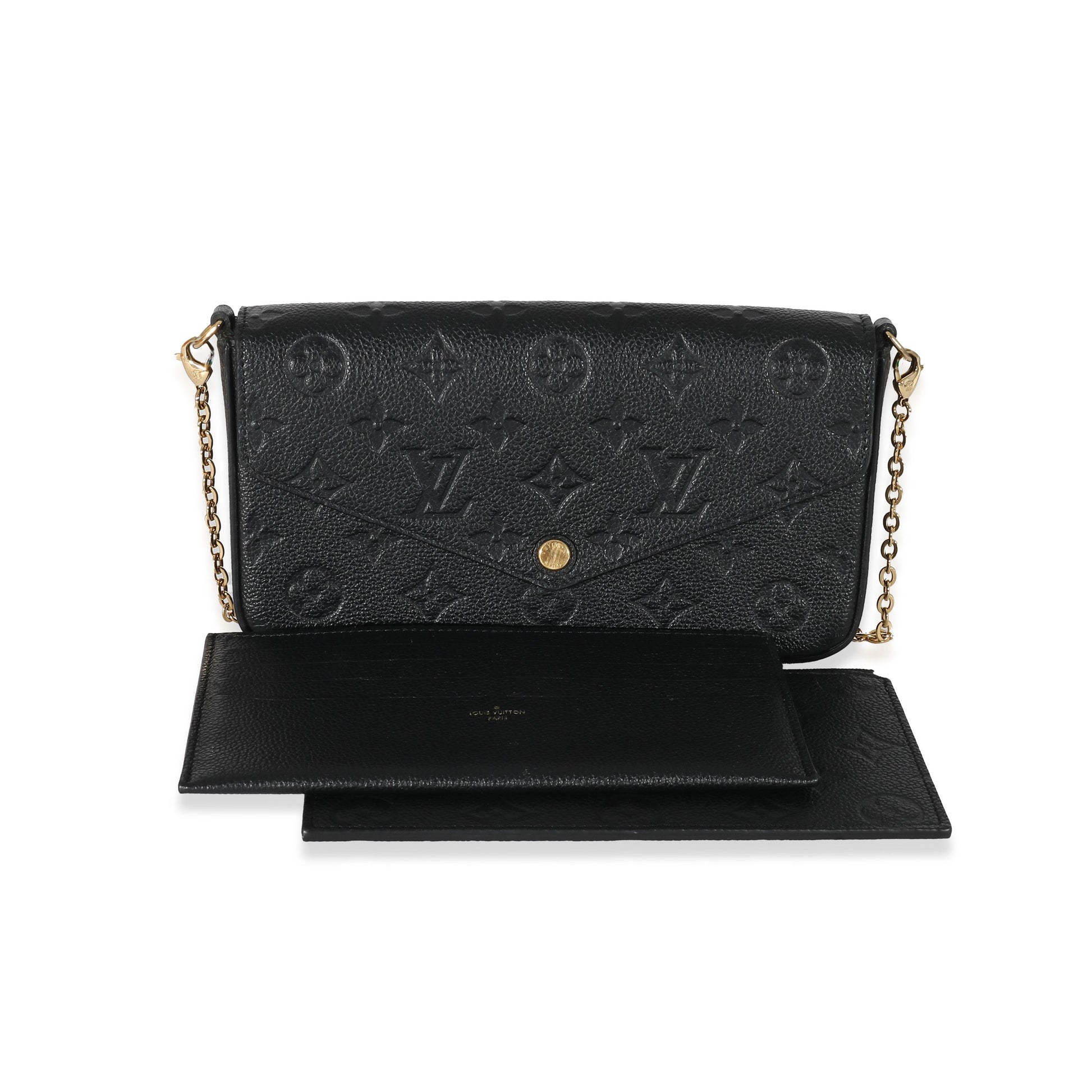 Louis Vuitton Empreinte Félicie Pochette Monogram Black Clutch Bag 3