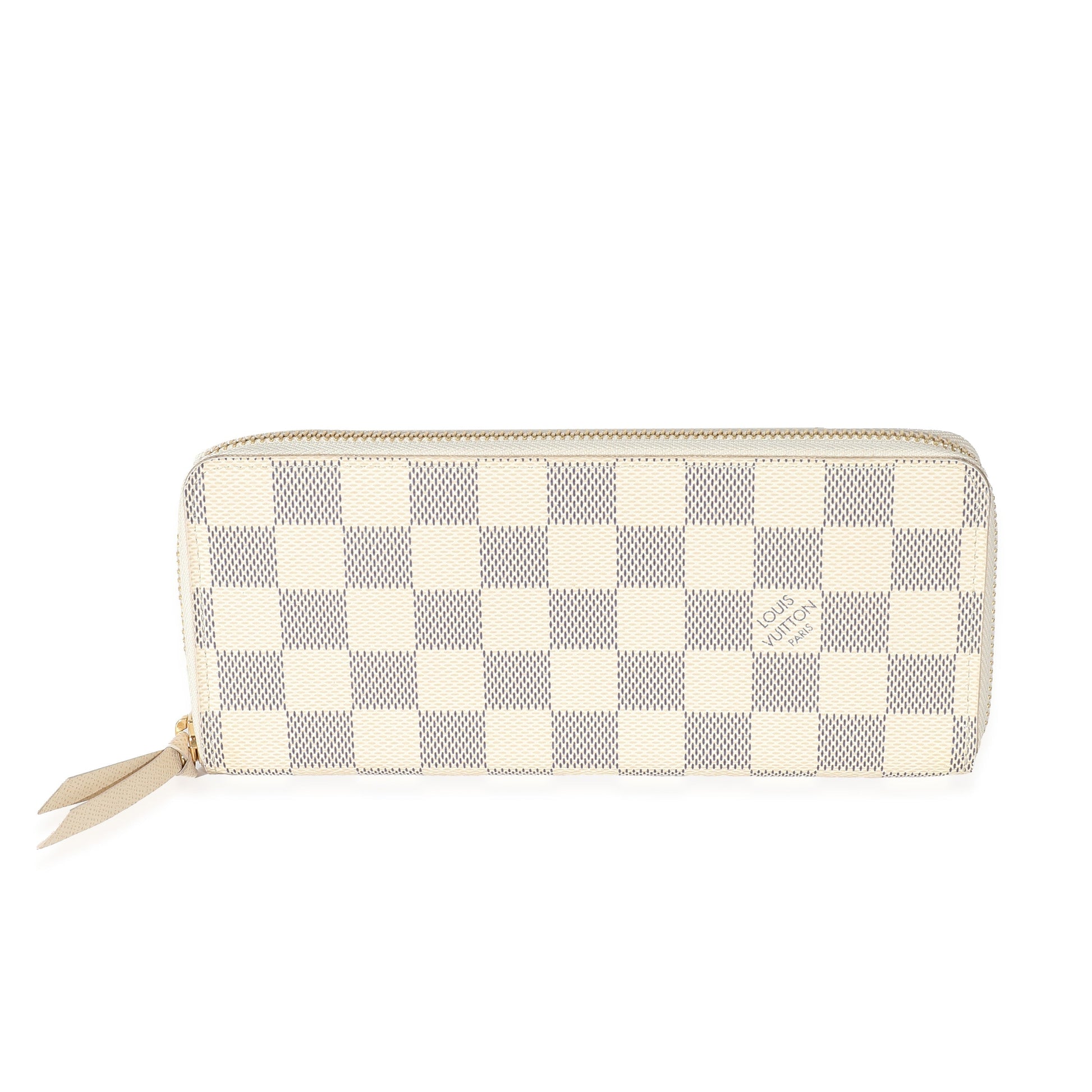 Louis Vuitton Damier Azur Clémence Canvas Wallet Case Clemence Wallet