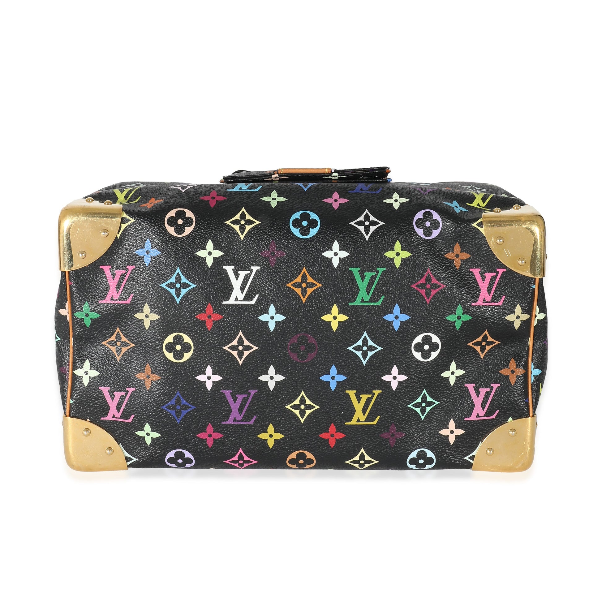 Louis Vuitton x Takashi Murakami Multicolore Speedy Monogram Canvas Black Handbag
