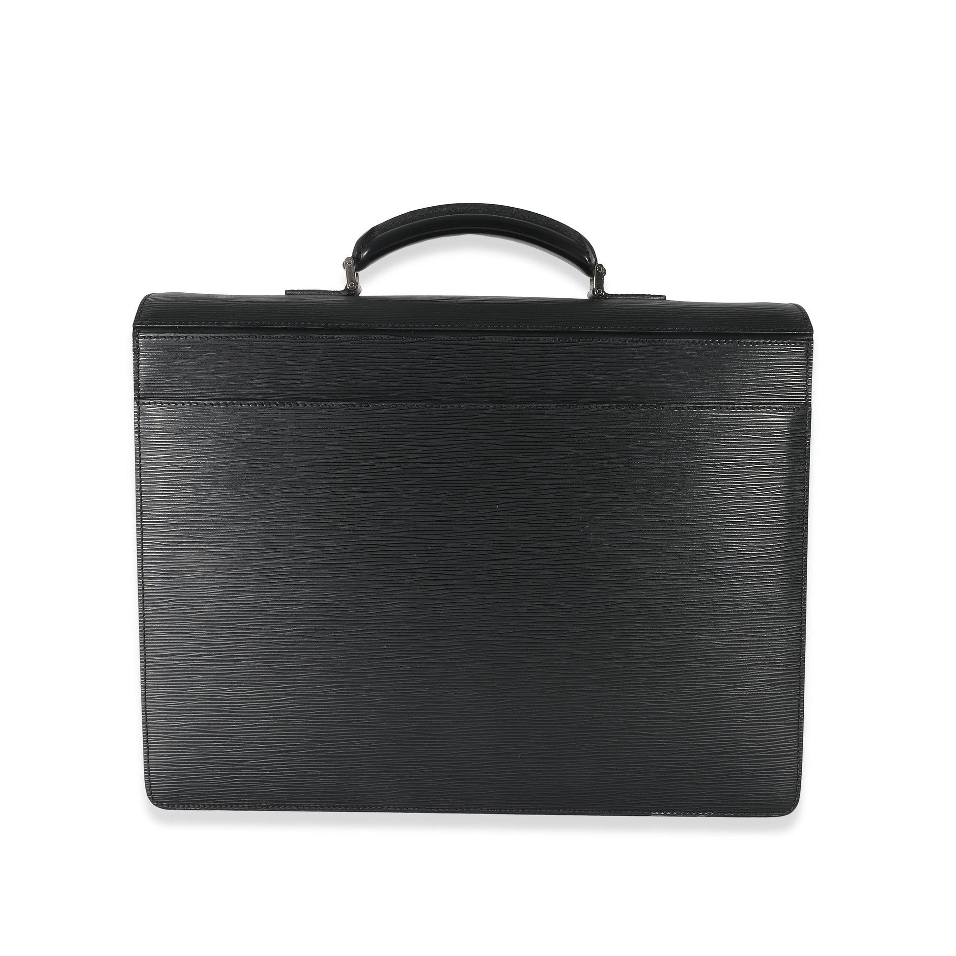 Louis Vuitton Epi Robusto 2 Compartment Briefcase Black Handbag