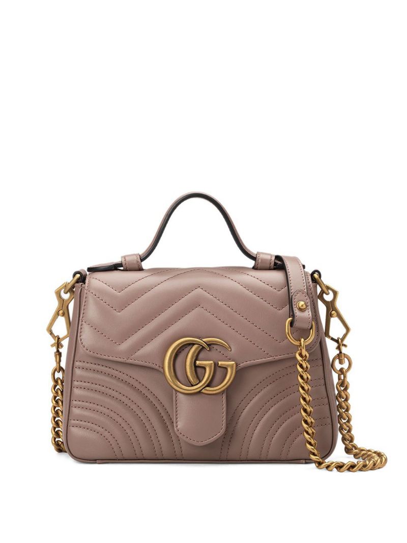 Gucci - GG Marmont leather mini bag - women - Leather/metal/Microfibre - One Size - PINK