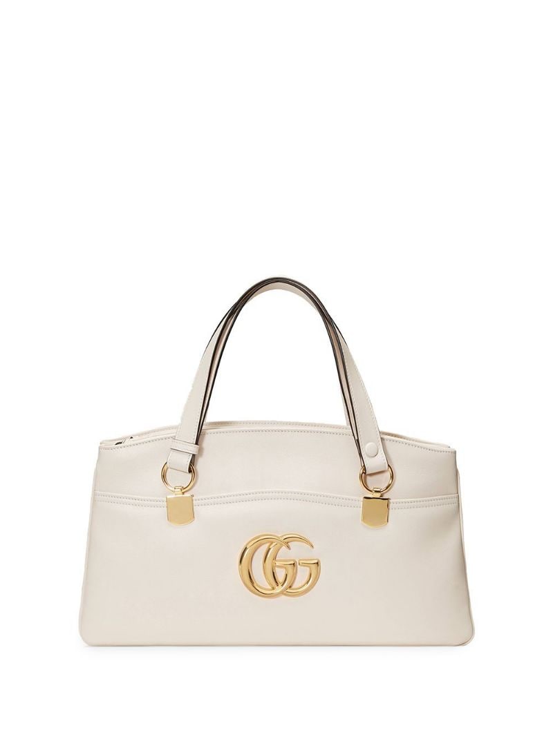 Gucci - Arli large top handle bag - women - Viscose/Leather/metal - One Size - White