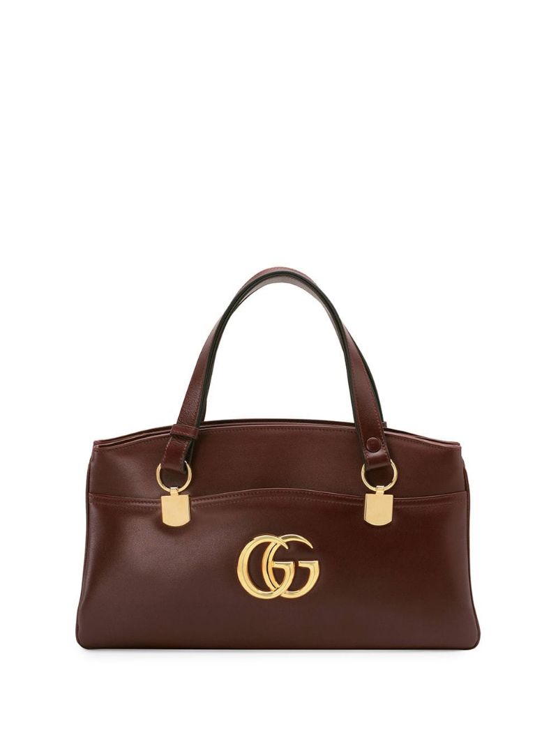 Gucci - Arli large top handle bag - women - Viscose/metal/Leather - One Size - Red