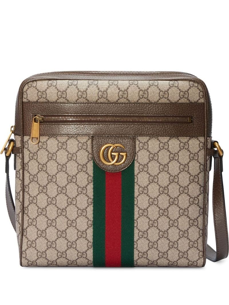 Gucci - Ophidia GG medium messenger bag - men - Cotton/Canvas/Nylon/Leather - One Size - NEUTRALS