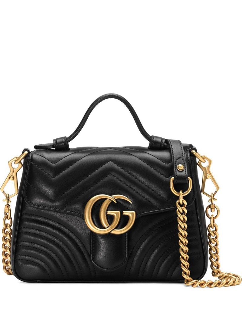 Gucci - mini GG Marmont bag - women - Microfibre/Leather - One Size - Black