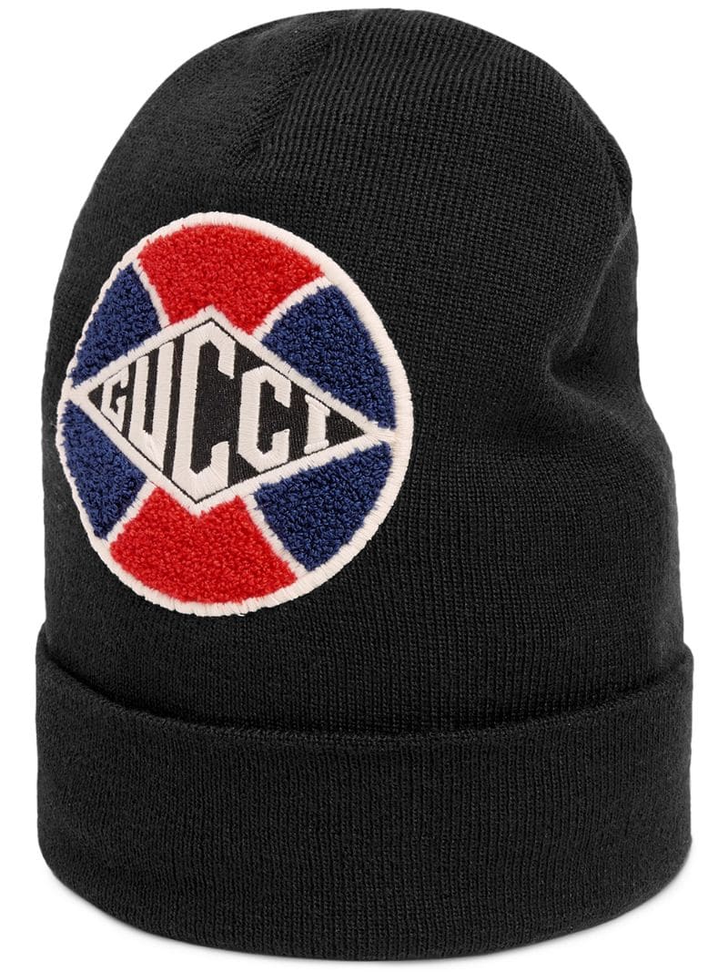Gucci - Gucci Game baseball patch beanie - men - Wool - M - Black