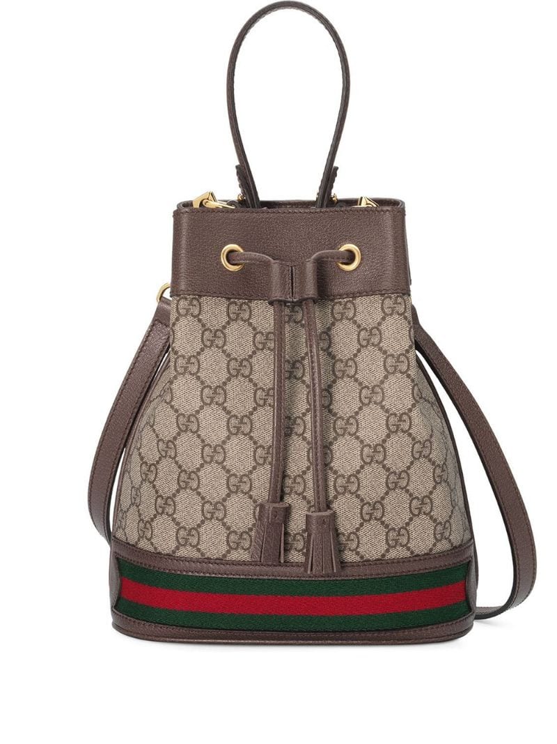 Gucci - Ophidia GG bucket bag small - women - Nylon/Microfibre/Canvas/Leather - One Size - NEUTRALS