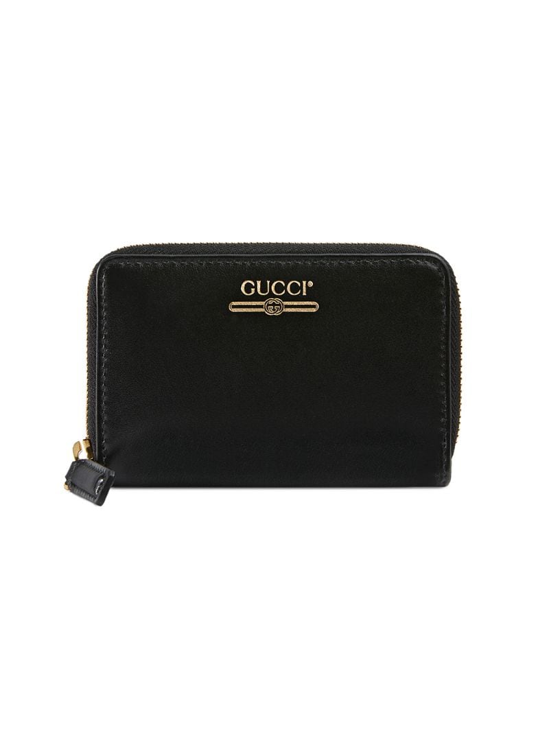Gucci - Zip card case with Gucci logo - men - Leather - One Size - Black