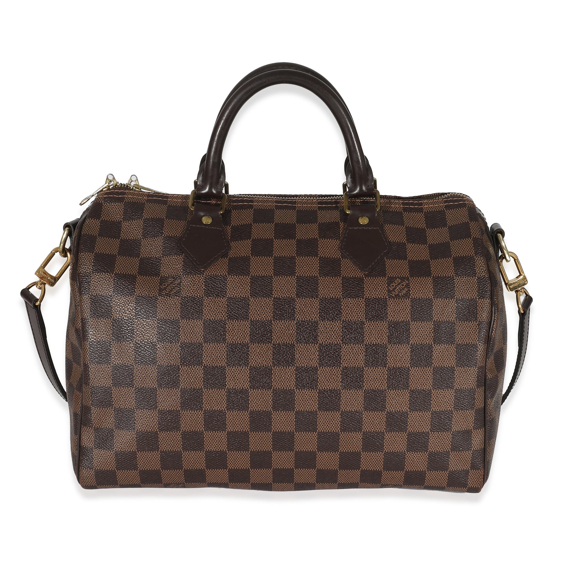 Louis Vuitton Damier Ebene Speedy Bandouliere 30 Canvas Handbag 4
