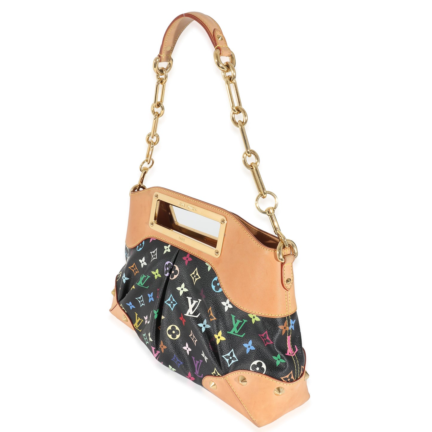 Louis Vuitton Judy MM Canvas Black Multicolor Handbag
