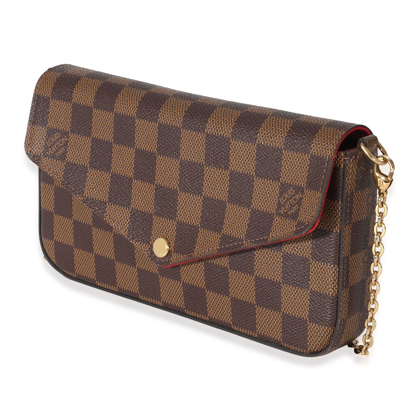 Louis Vuitton Cerise Damier Ebene Felicie Pochette Clutch Bag