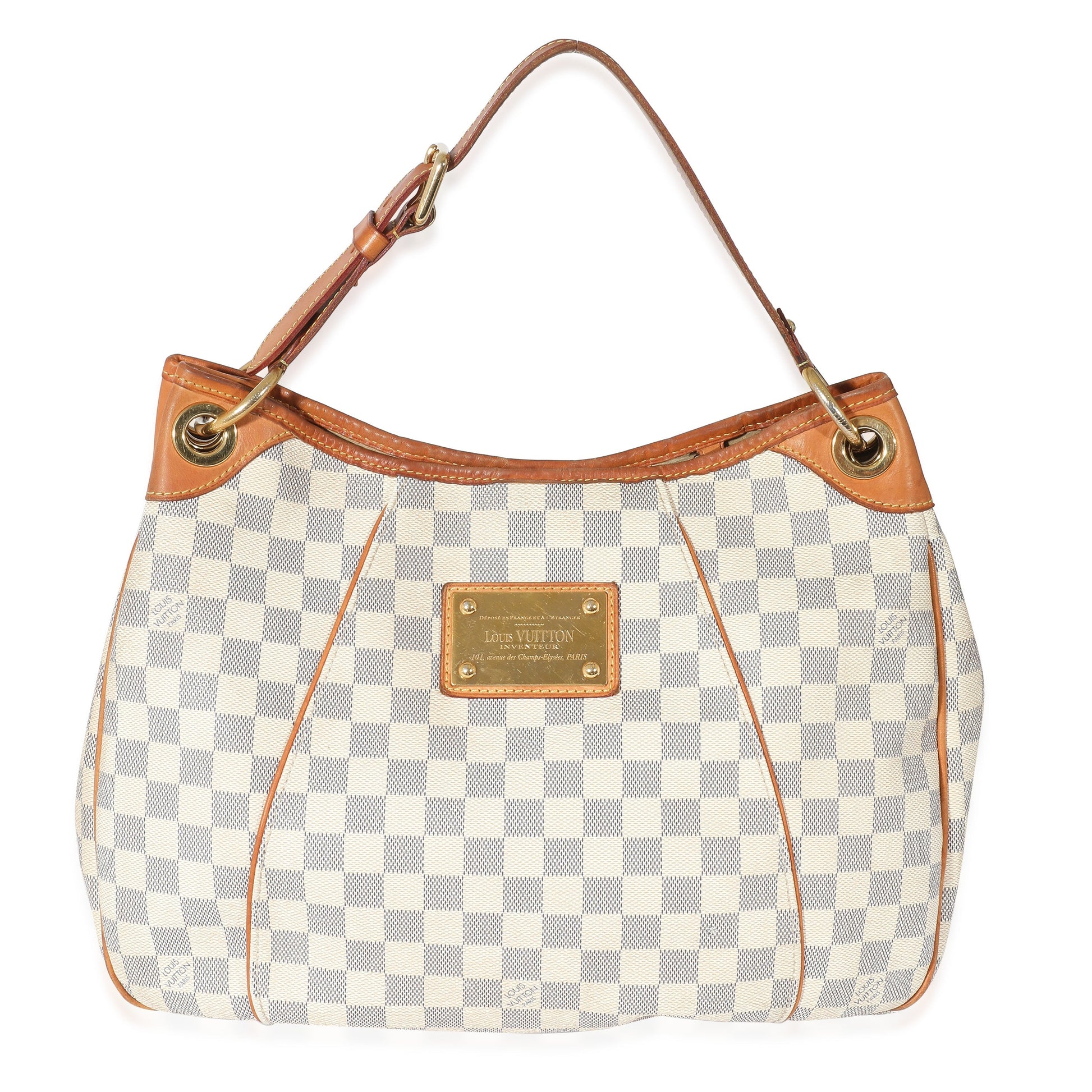 Louis Vuitton Damier Azur Galliera PM Canvas Handbag