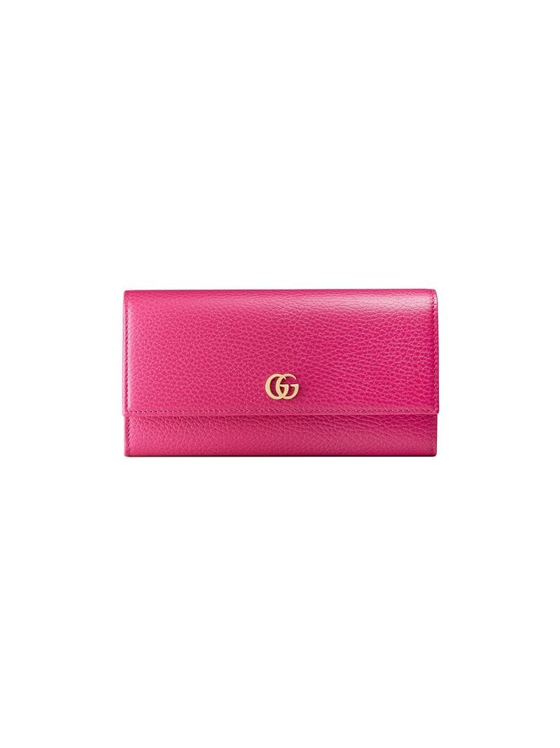 Gucci - GG Marmont leather continental wallet - women - Leather/Nylon/metal - One Size - PINK