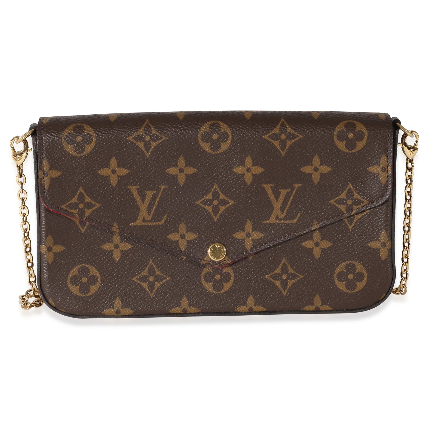 Louis Vuitton Fuchsia Félicie Pochette Monogram Canvas Clutch Bag