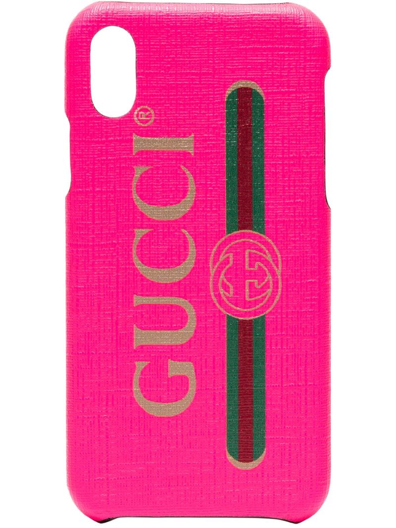 Gucci - fluorescent pink PVC iPhone X/XS case - women - PVC - One Size - PINK