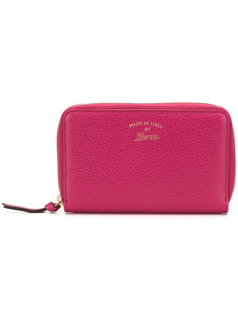 Gucci - zip around wallet - women - Calf Leather - One Size - PINK