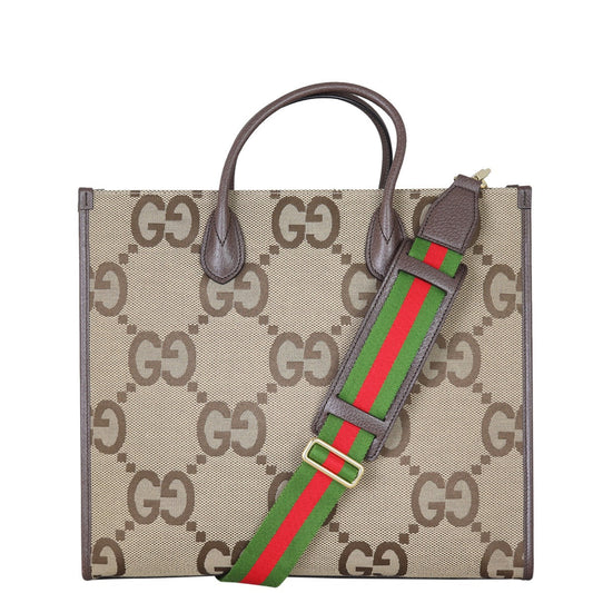 Gucci Jumbo GG Canvas Web Tote