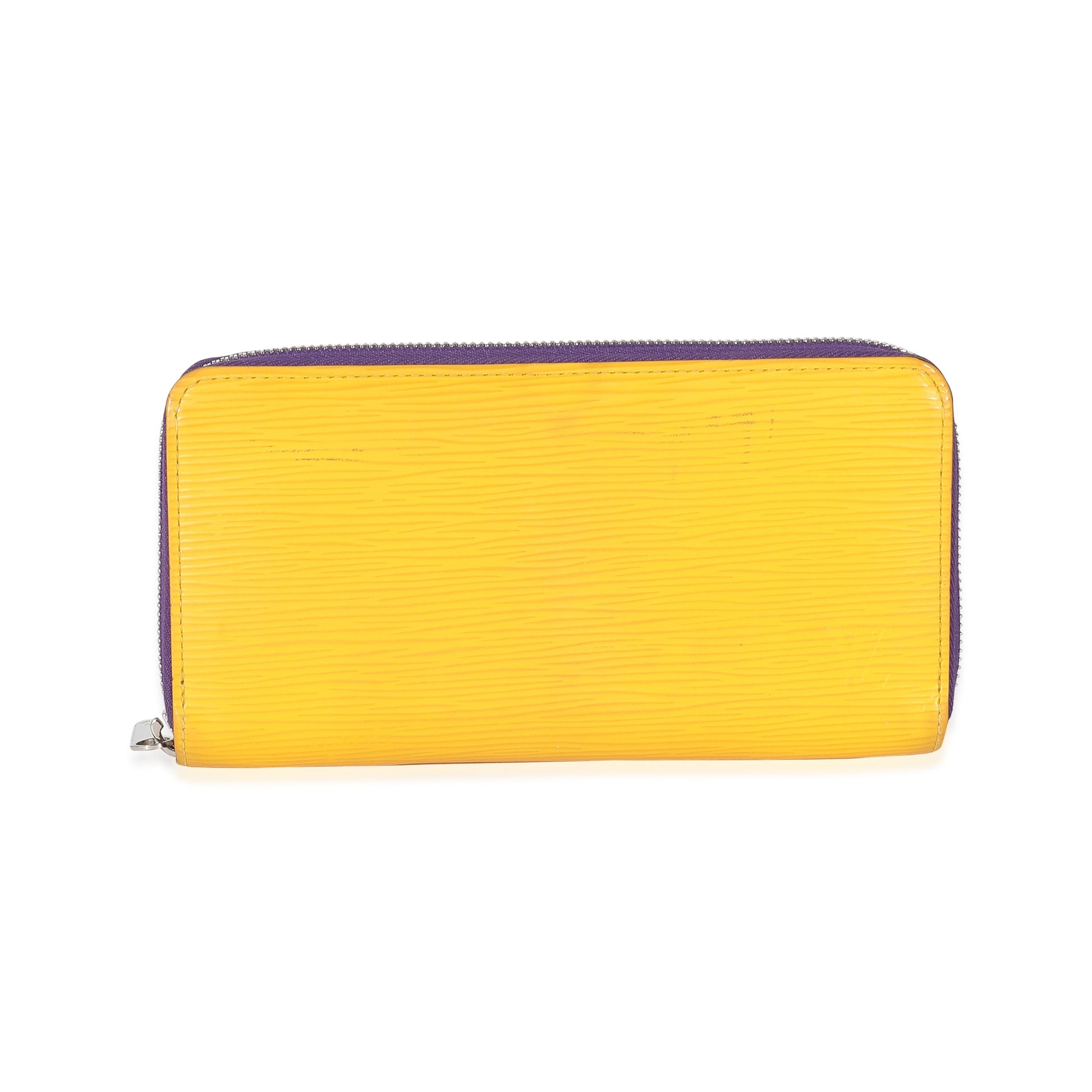 Louis Vuitton Purple Yellow Epi Zippy Wallet Case