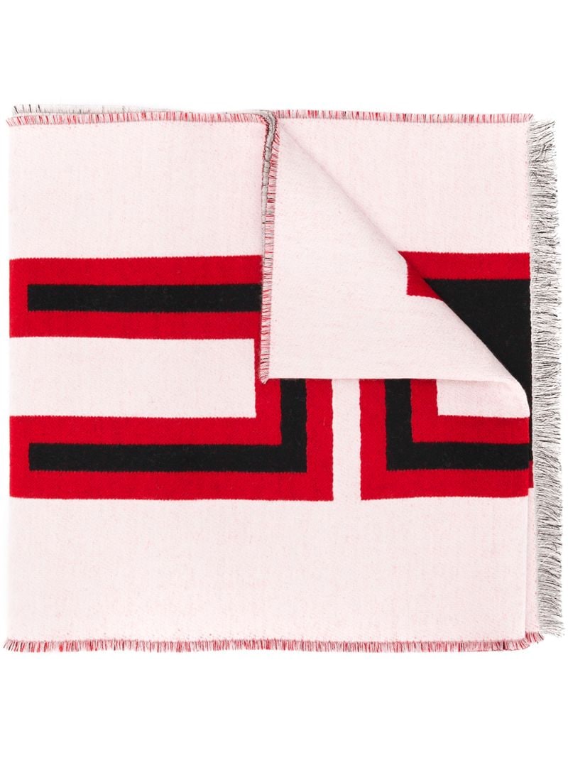 Gucci - intarsia-knit scarf - men - Silk/Wool - One Size - White