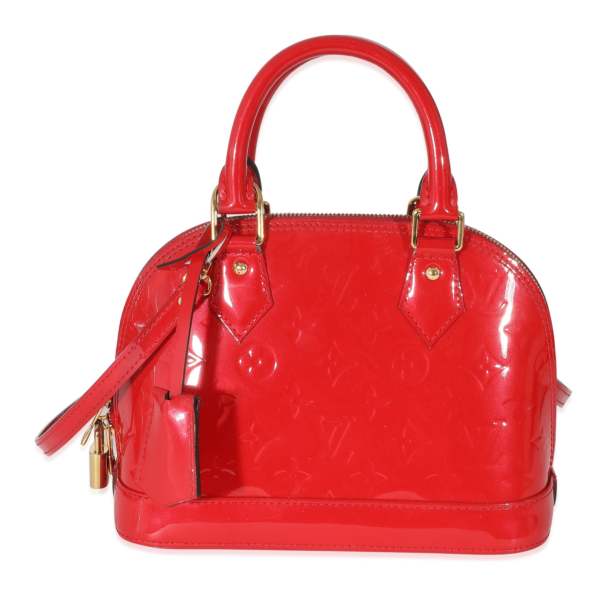 Louis Vuitton Cerise Vernis Alma BB Monogram Handbag