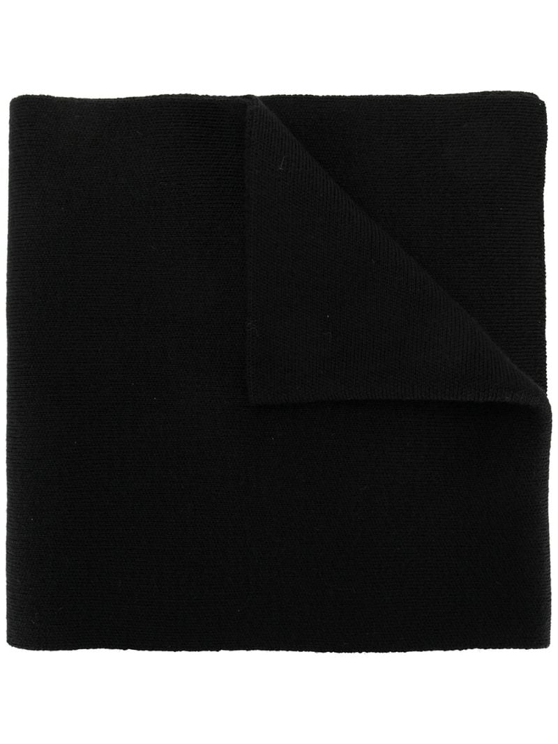 Gucci - logo patch scarf - men - Polyester/Wool - One Size - Black