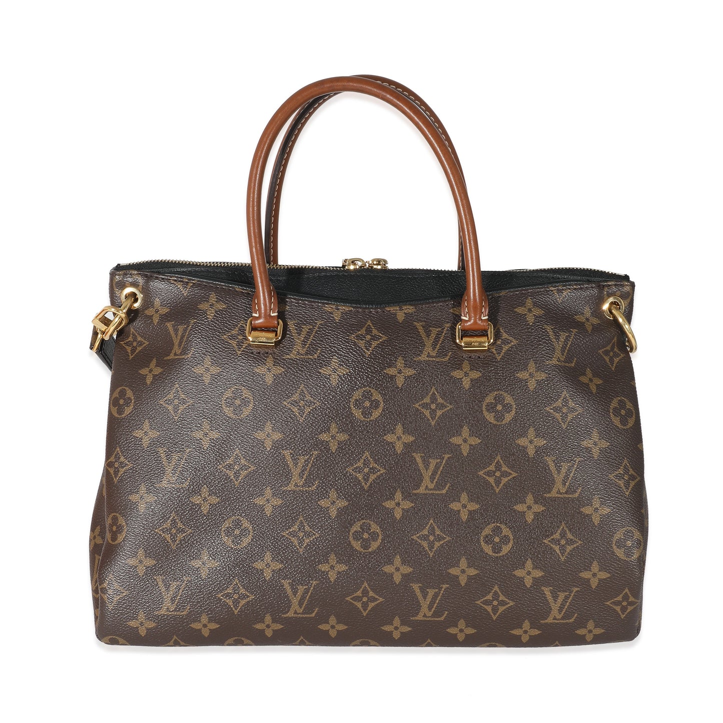 Louis Vuitton Pallas MM Monogram Canvas Black Handbag