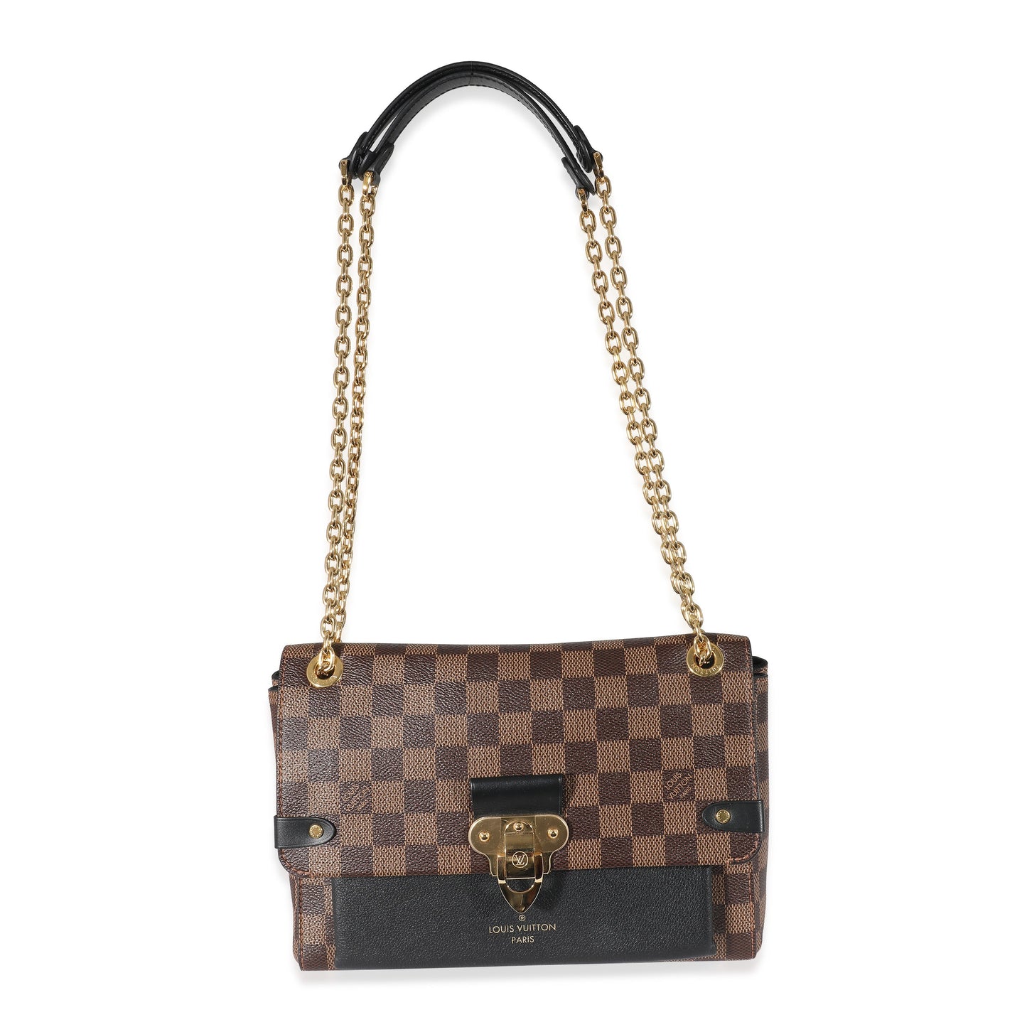 Louis Vuitton Damier Ebene Vavin PM Canvas Black Handbag