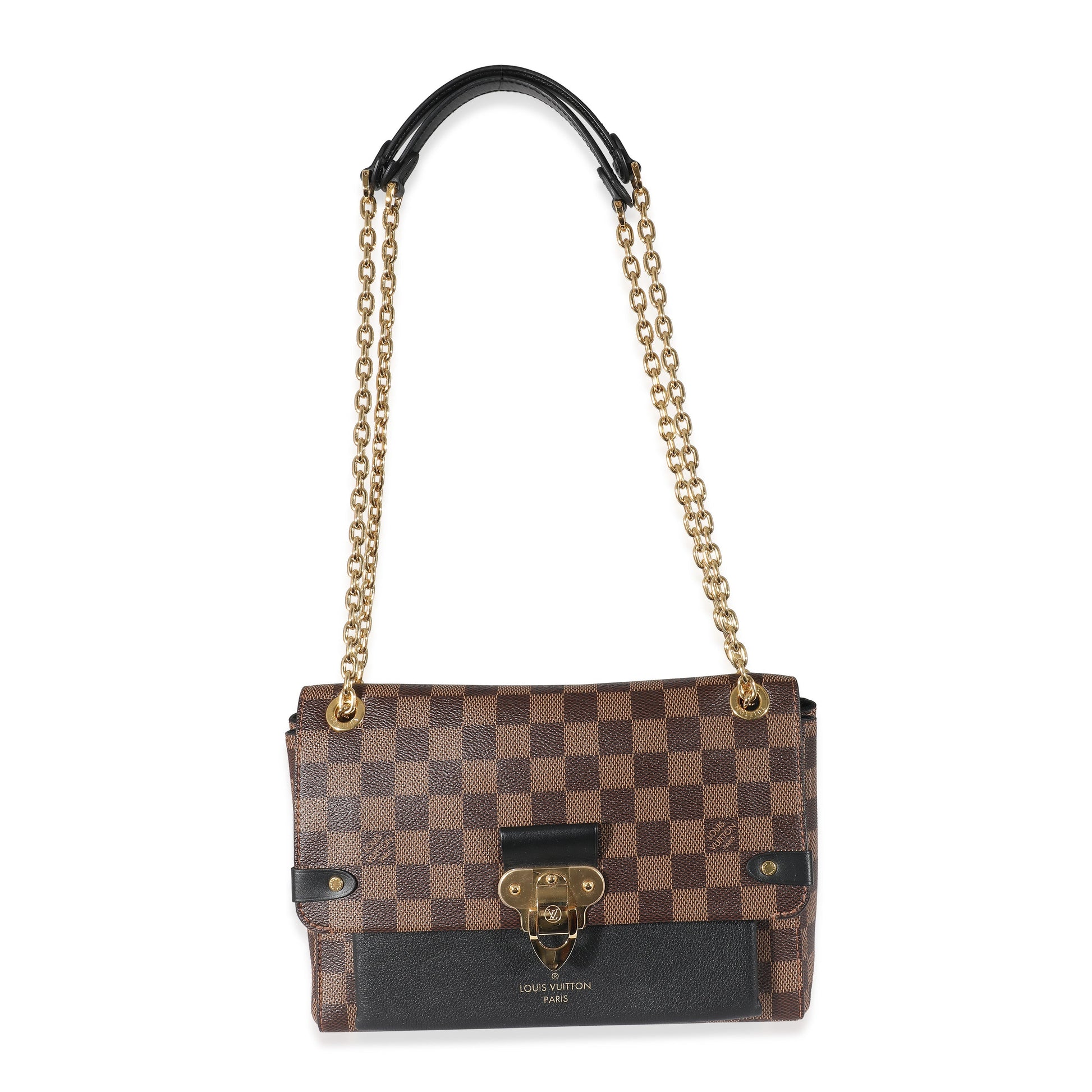 Louis Vuitton Damier Ebene Vavin PM Canvas Black Handbag