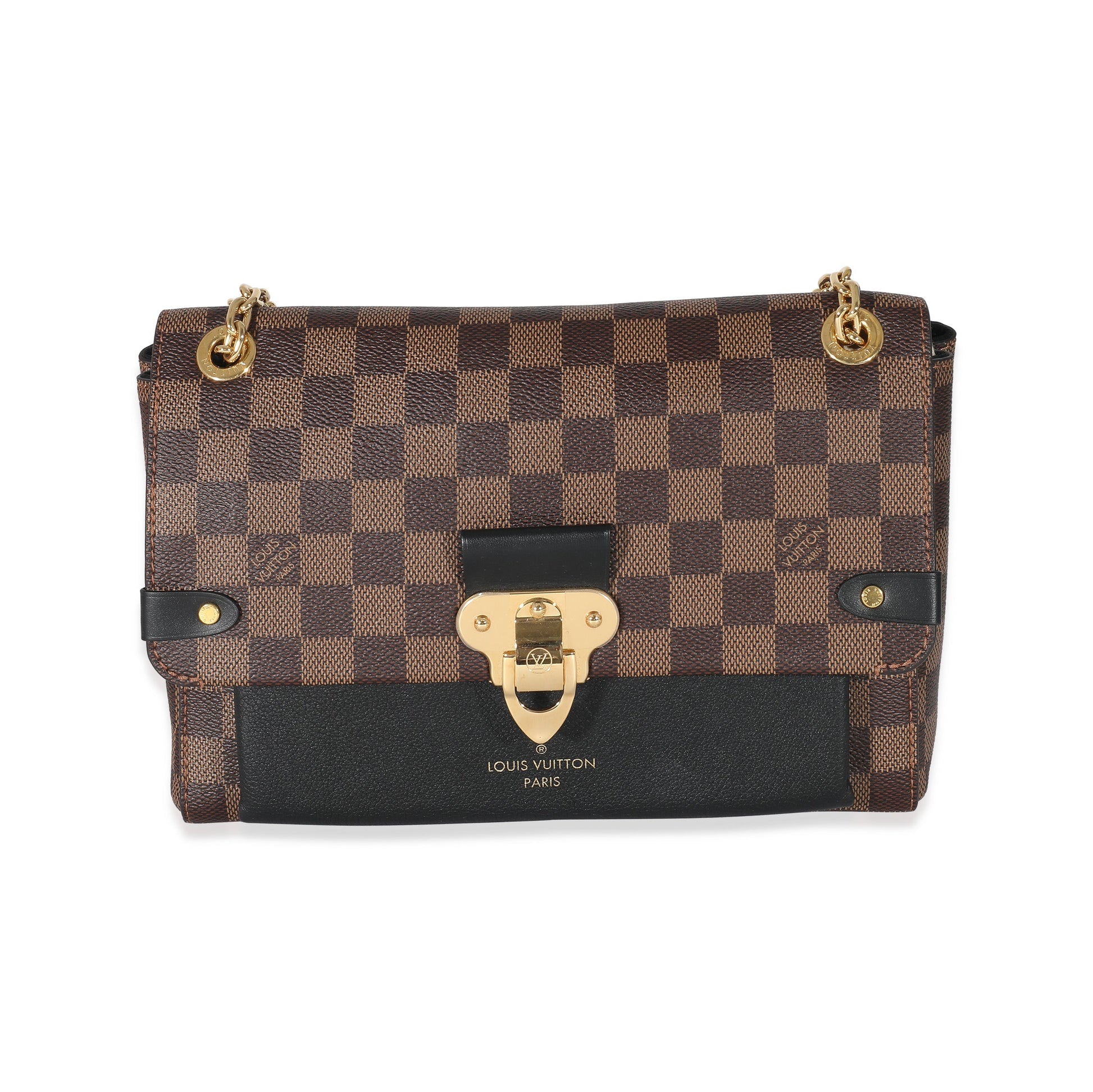 Louis Vuitton Damier Ebene Vavin PM Canvas Black Handbag