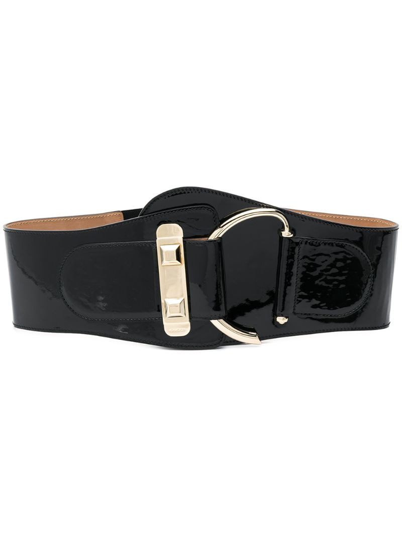 Gucci - curved belt - women - Calf Leather - 70 - Black